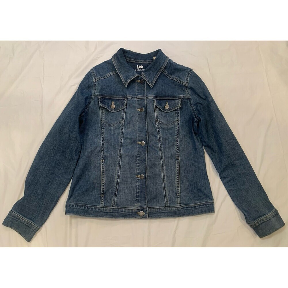 Lee Riders Medium Wash Women's Soft Denim Jacket Size Large